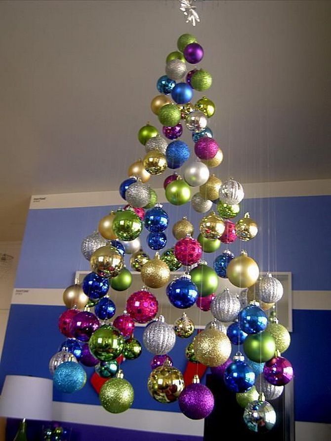 Decor for the New Year 2022: Christmas balls in the interior 27