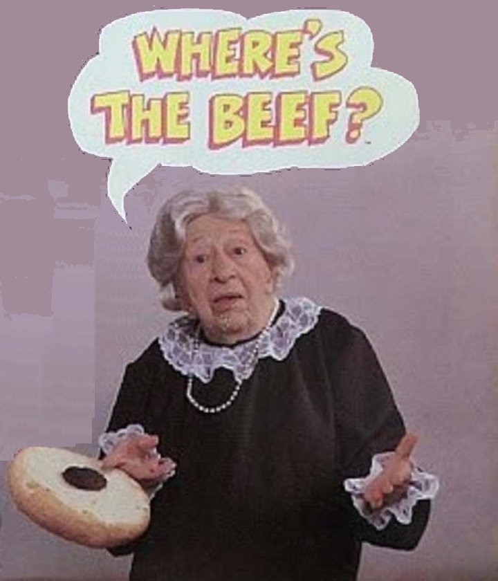 Where's the beef?