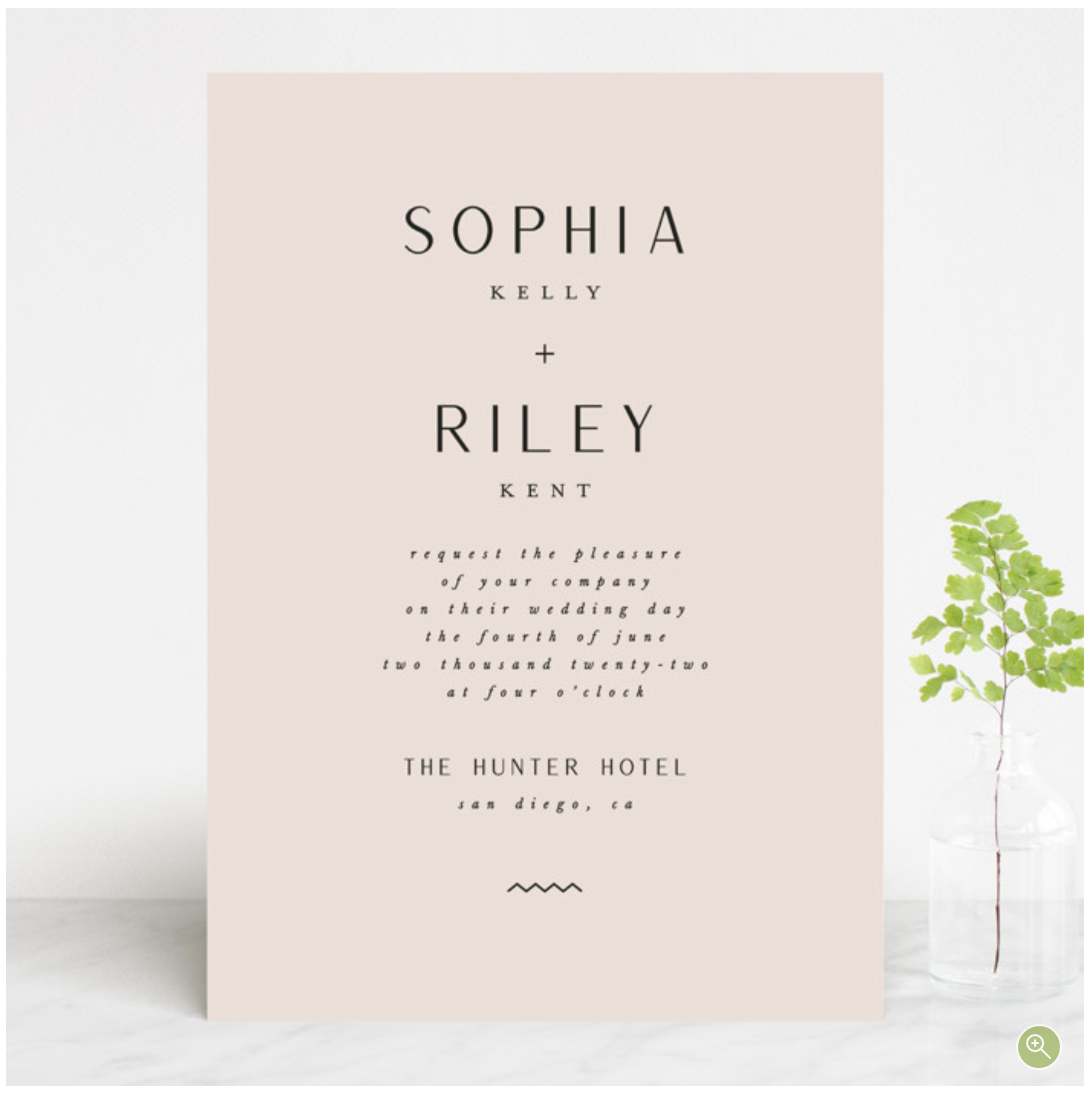 minimalist modern wedding invitation