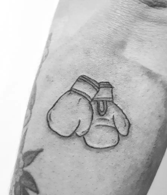 Simple & Small Boxing Gloves Tattoo