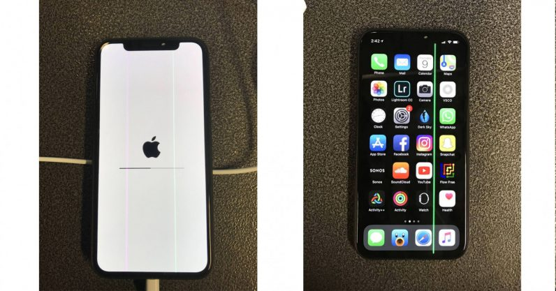 Sữa iPhone X lỗi sọc màn hình trong tích tắc