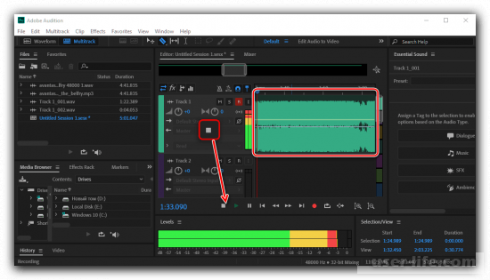 Обработка звука в Adobe Audition