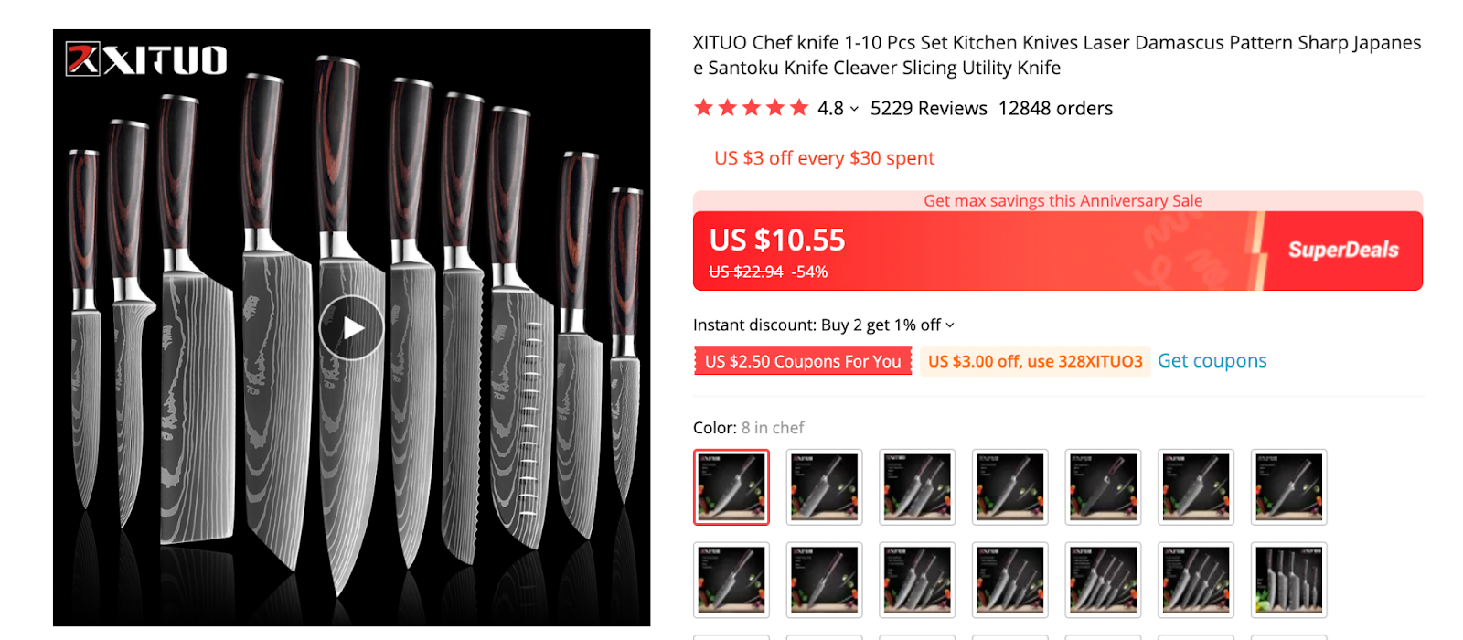 sell chef knives