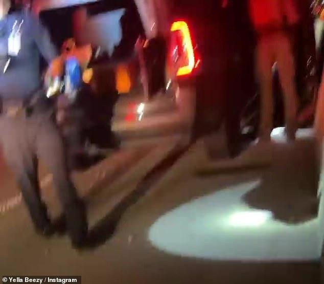 On Tuesday night, the 29-year-old had posted video to his Instagram which appeared to show police officers searching his SUV which was parked on the side of a road