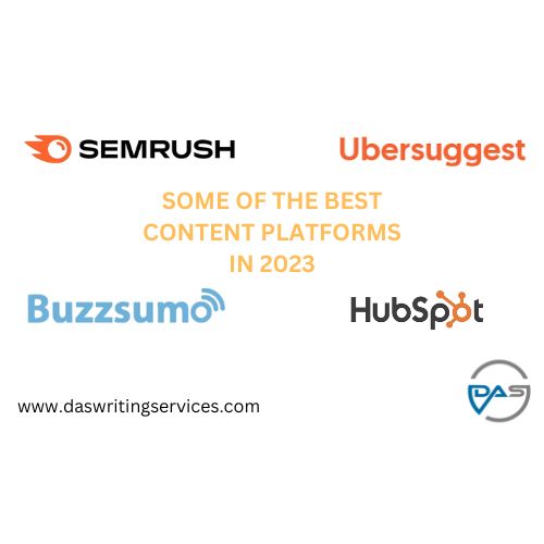 Poster on best content platforms in 2023