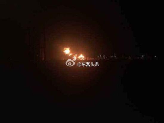 山东东营市河口区一家化工厂爆炸 声音很大