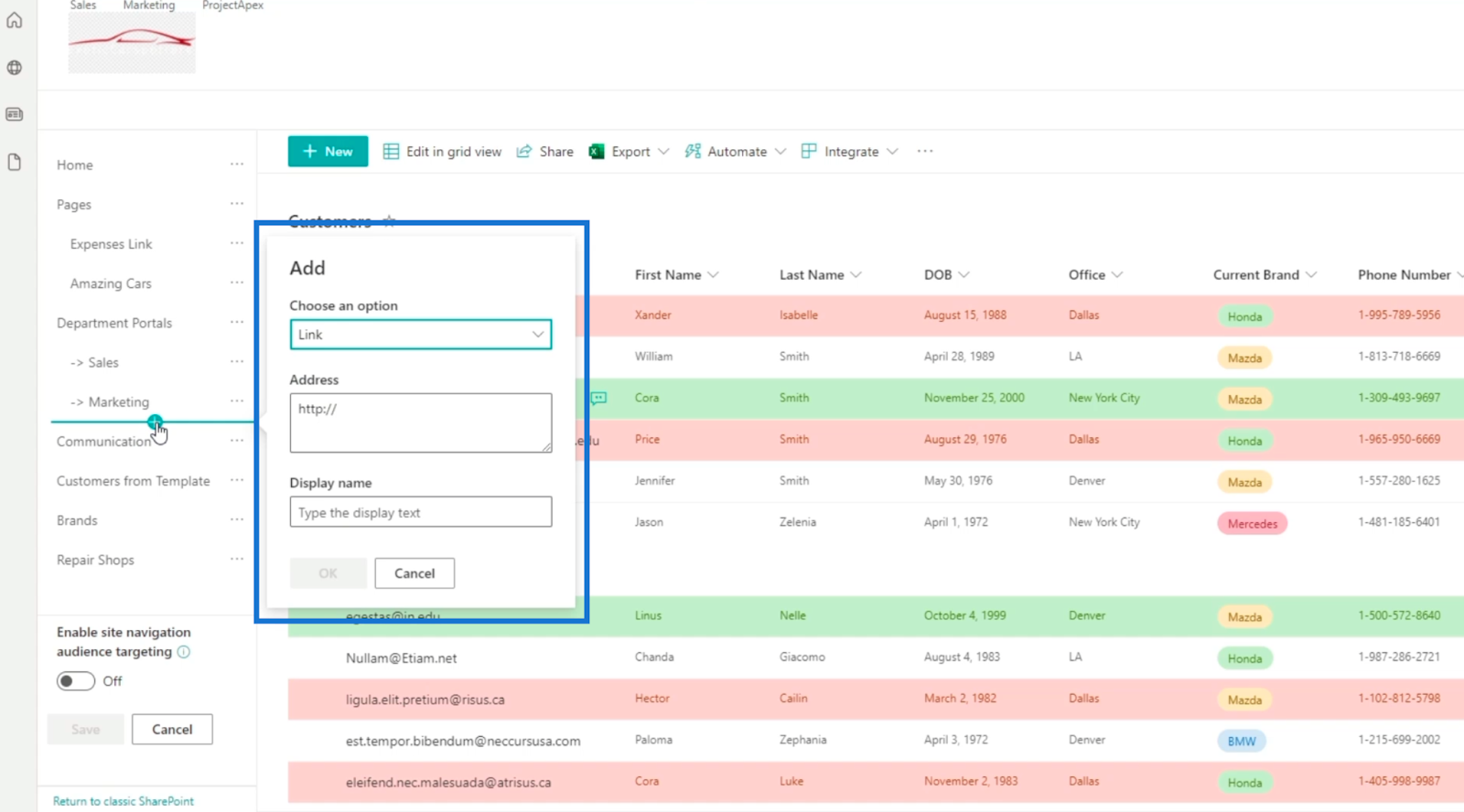 sharepoint list