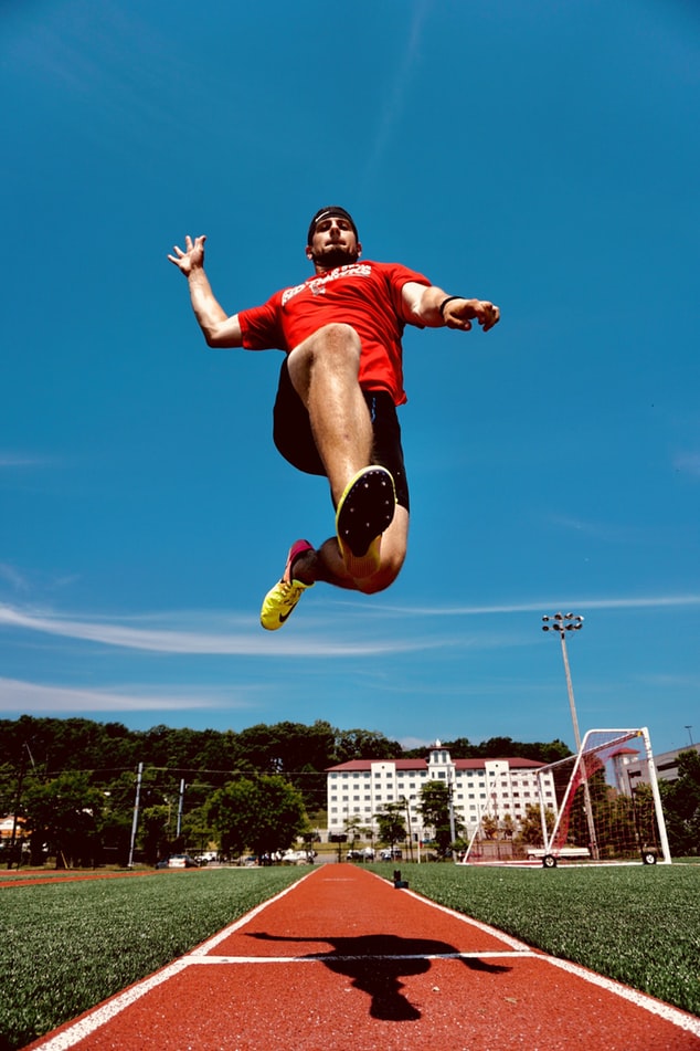 athlete jumping