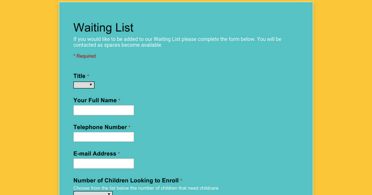 Waiting List