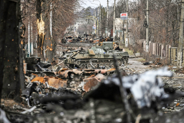 Знищена російська техніка в Київській області /Фото Getty Images