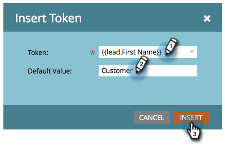 Insert token