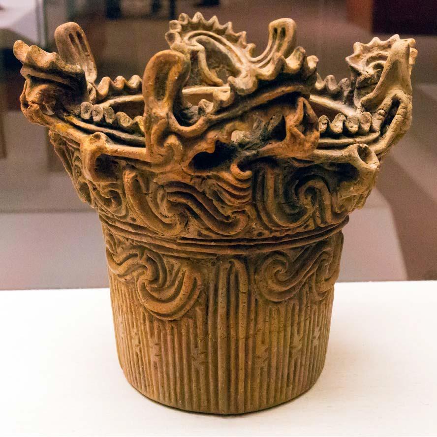 An earthenware “flame pot” from the Jōmon Period, dating to c. 3000 BCE