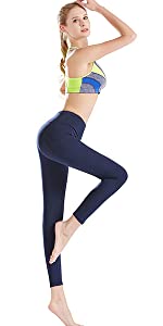 Gnpolo Womens High Waisted Leggings with Pockets Tummy Control Yoga Pants Workout Run Tights