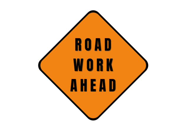 road work ahead sign