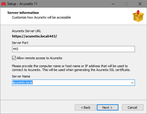 Allow Remote Access to Acunetix