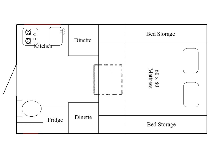 Best Pop Up Truck Campers With Bathrooms Bundutec BuduCamp Floorplan