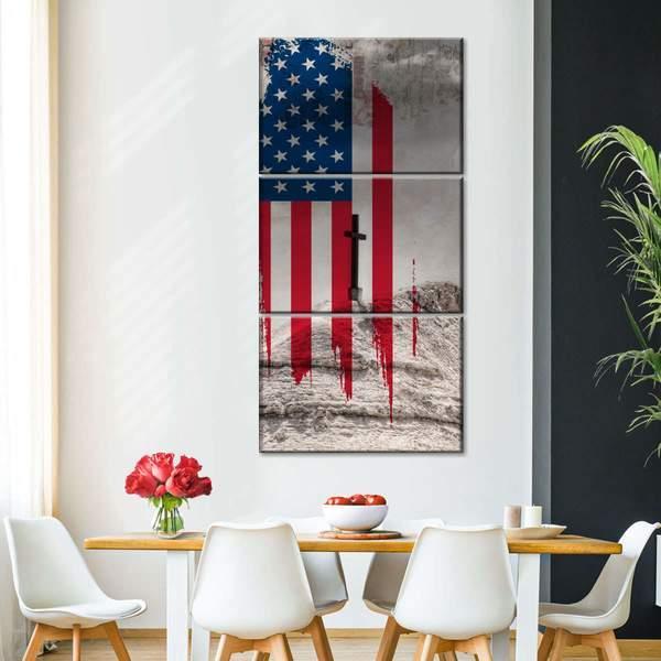 Christian American Flag Wall Art