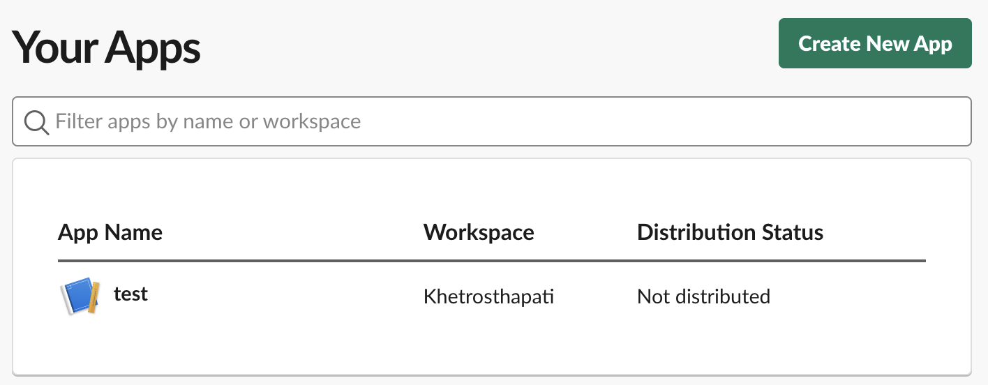 slack api page