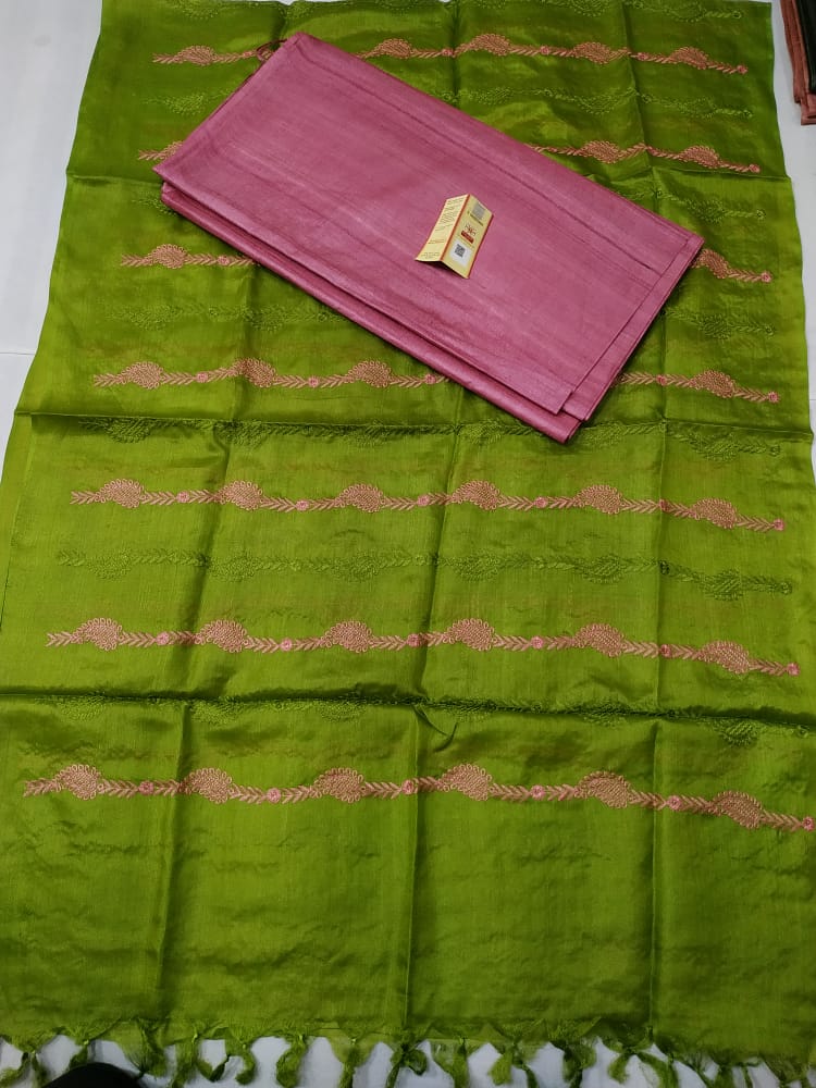 Pure Tussar silk mix N match top and duppta suite