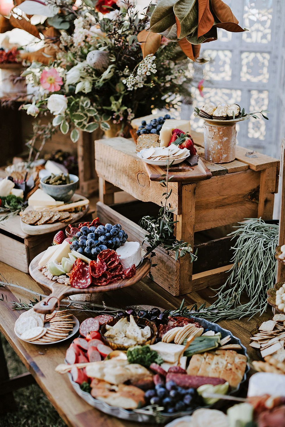 photo of snack table at wedding