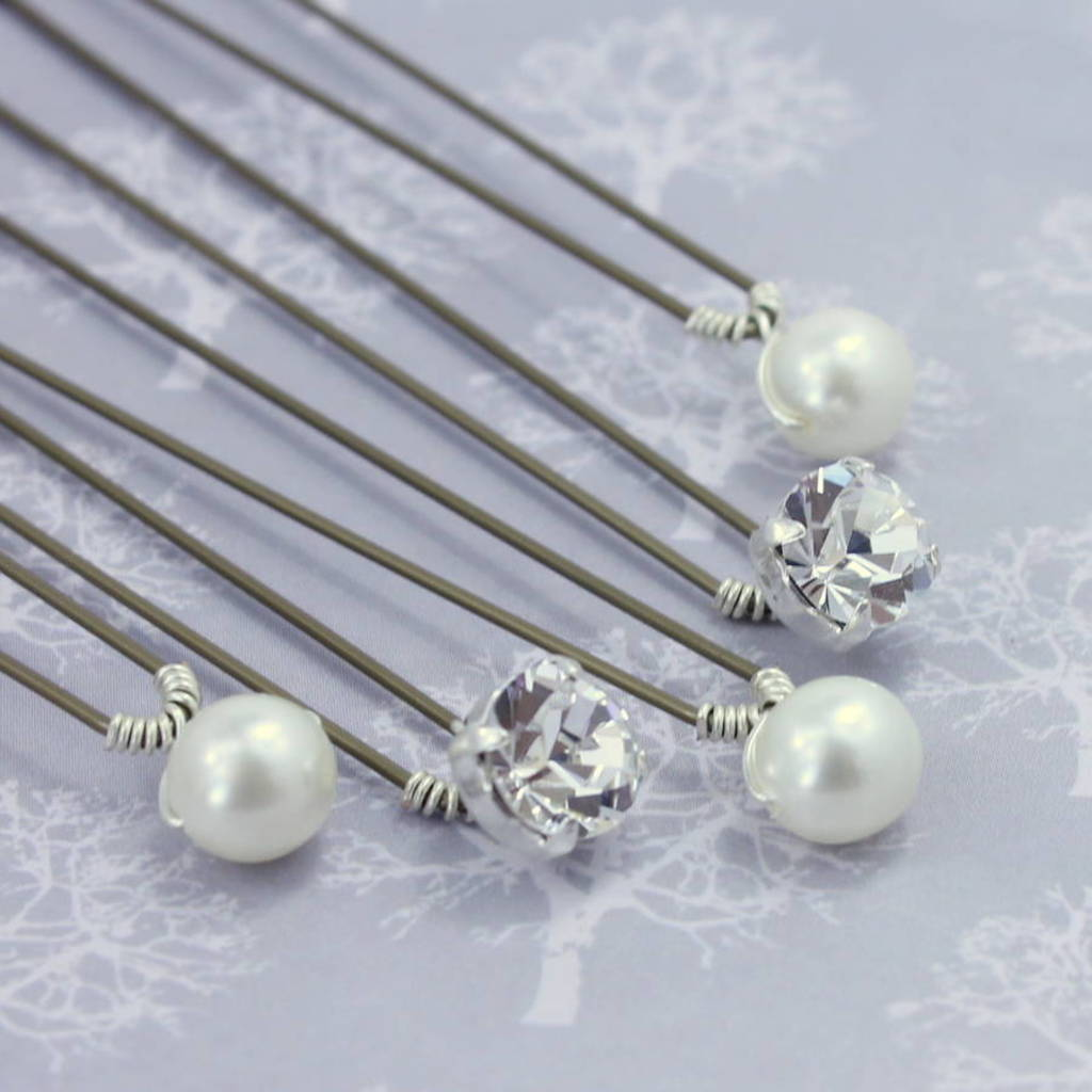 Pearl And Diamond Wedding Hair Pins