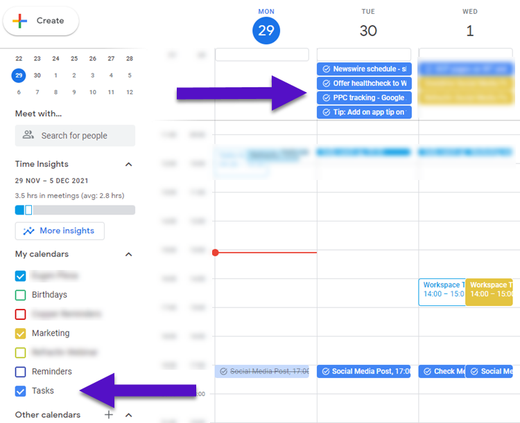 View Tasks in Google Calendar | Workspace Tips