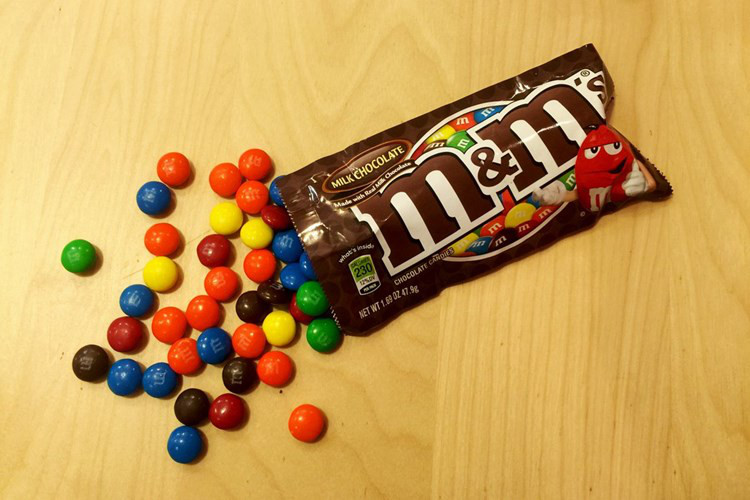 Vỏ kẹo m&m vô cùng màu sắc