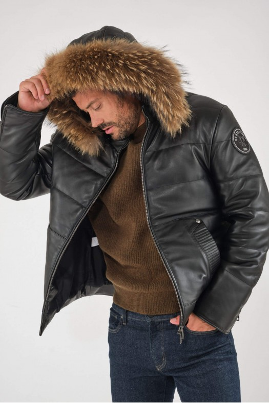 manteau cuir hiver