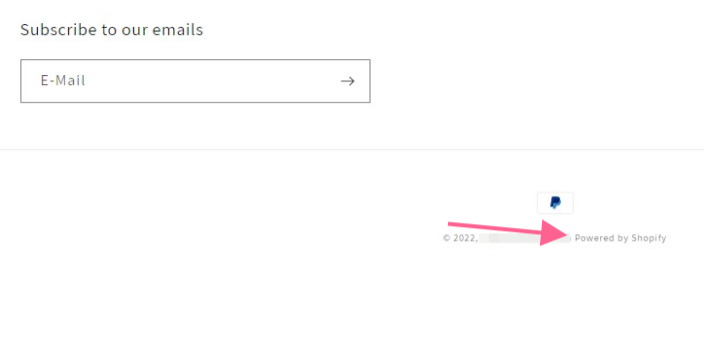 Powered by Shopify entfernen