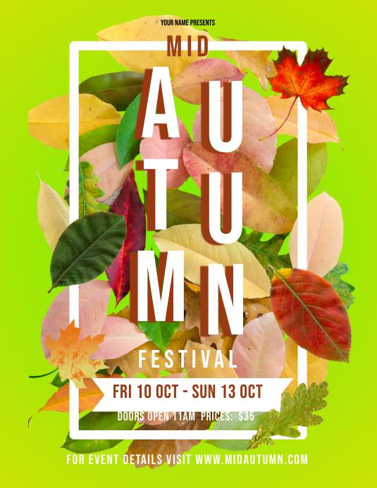 Yellow Autumn Festival Flyer template