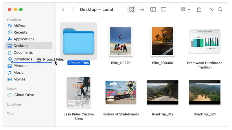 Screenshot der Project-Files, um Junk-Dateien auf dem Mac zu bereinigen