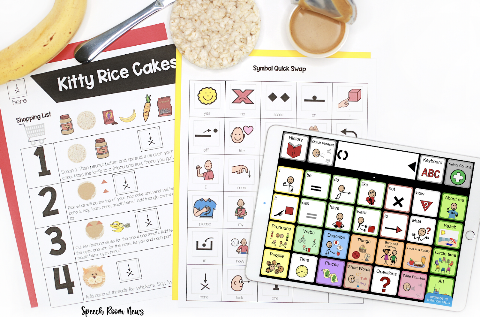 Cooking with AAC recipe displayed to show Classroom Carryover for AAC strategies.