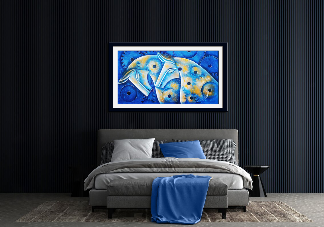 Bedroom couple horse Paintings dirums