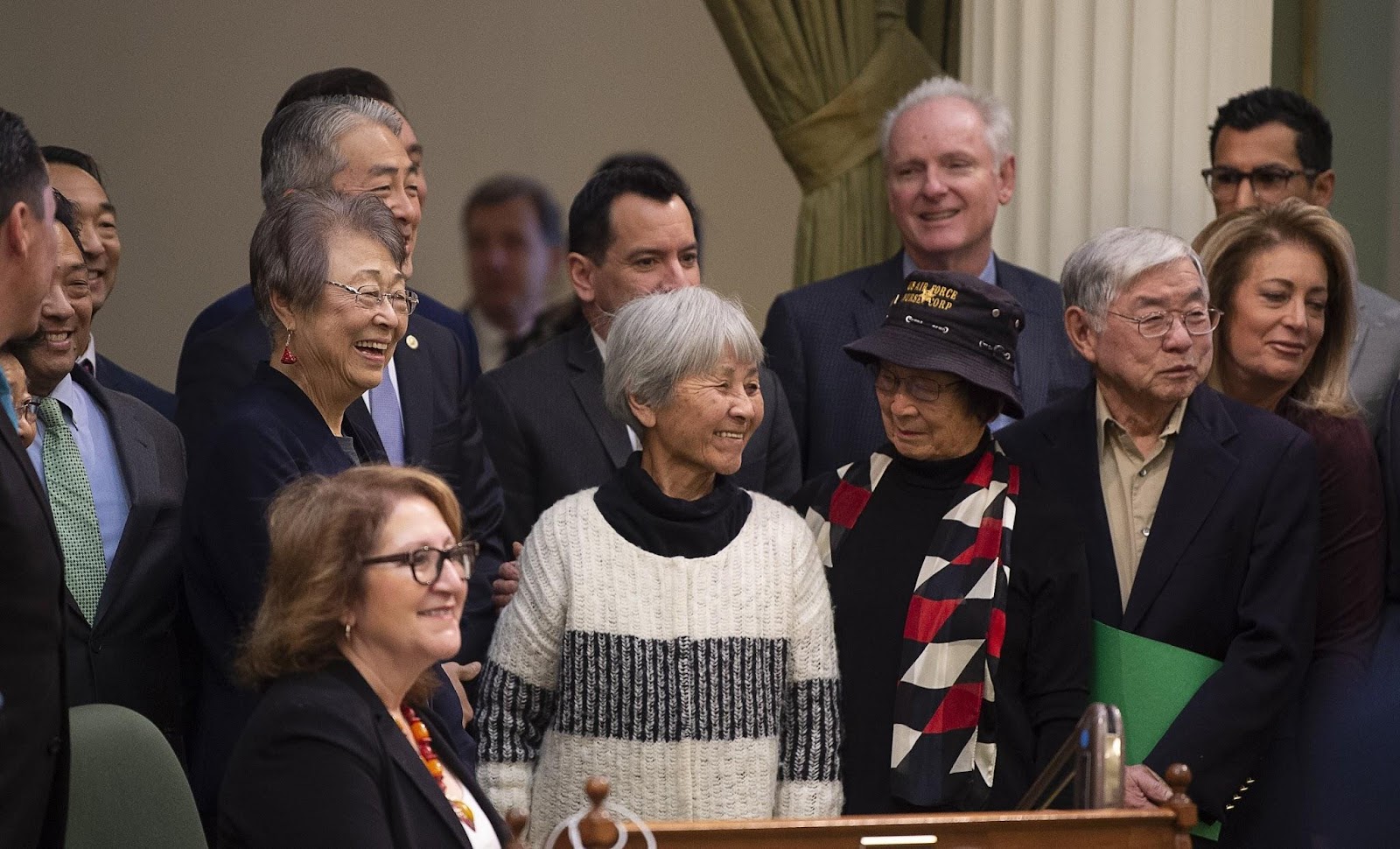 On February 20, 2020, the California Assembly apologized to for racial discrimination against, and participation in the federal government’s internment of, Japanese Americans. Several survivors and their families joined the ceremony. Source: AP