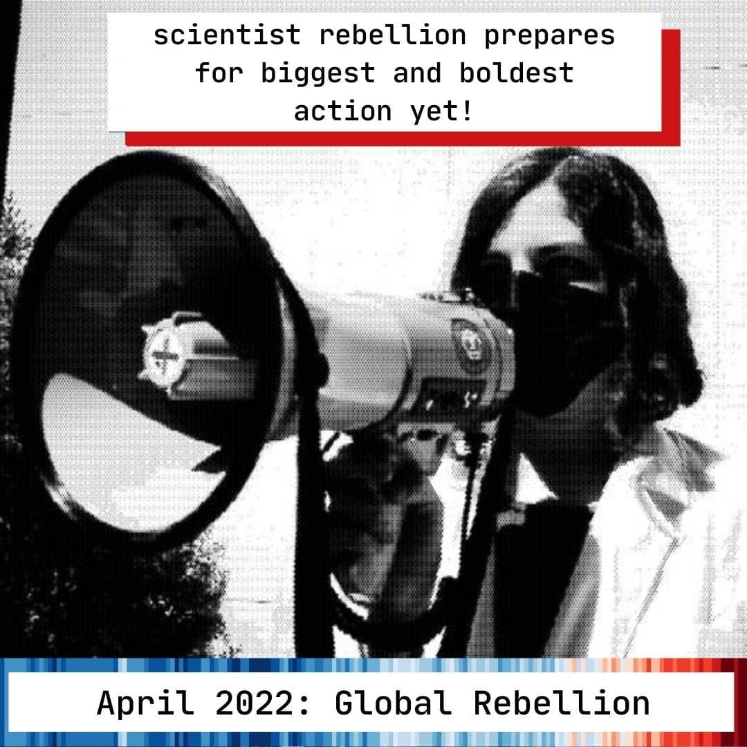 Rebel Scientist with megaphone poster