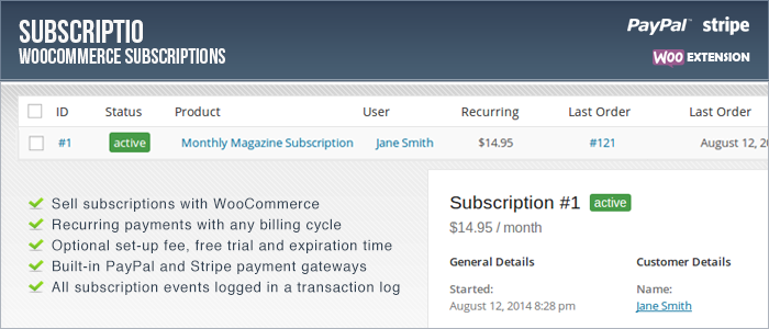 Subscriptio - Plugin WordPress Premium de Assinaturas WooCommerce