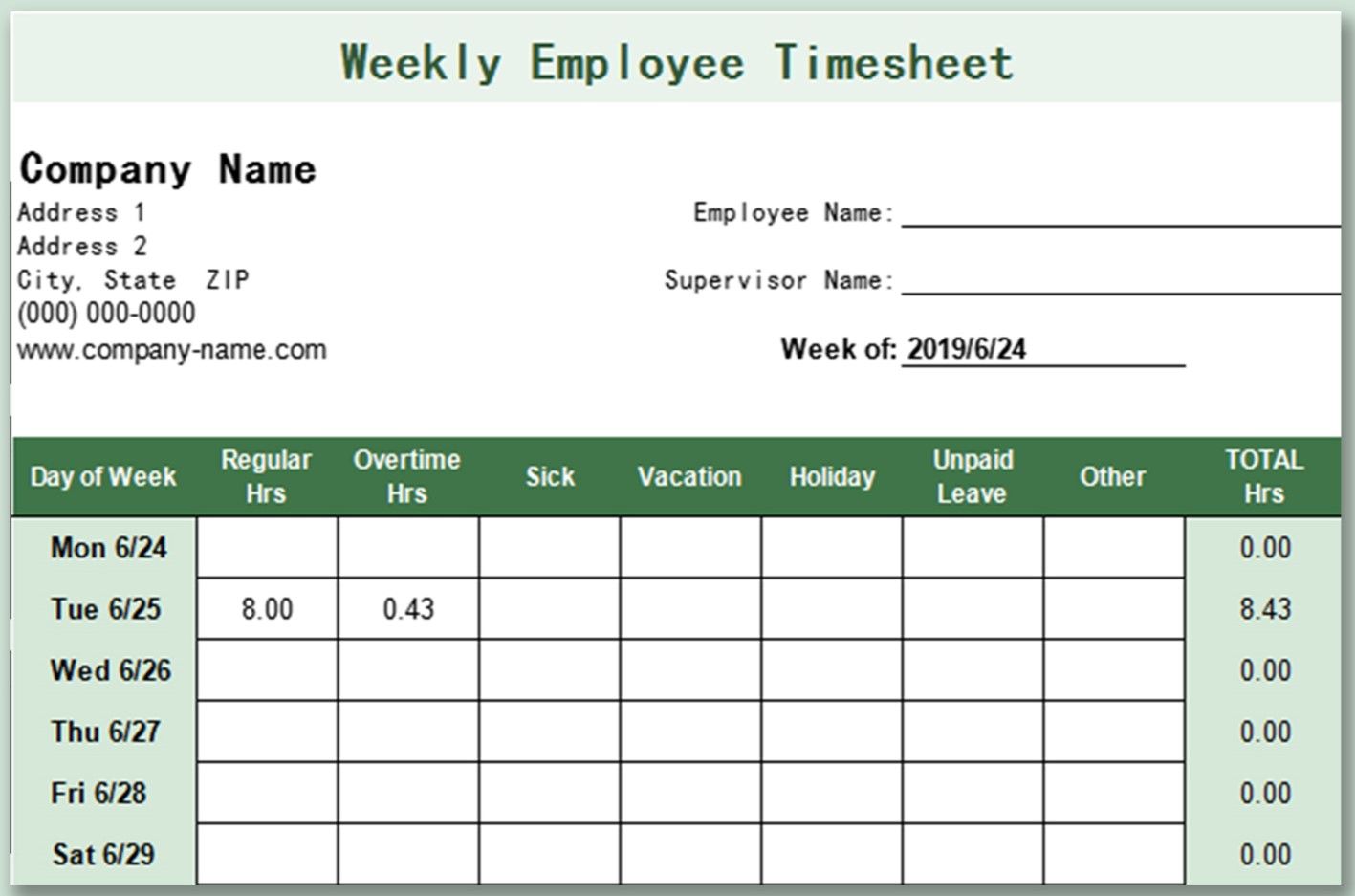 Timesheets