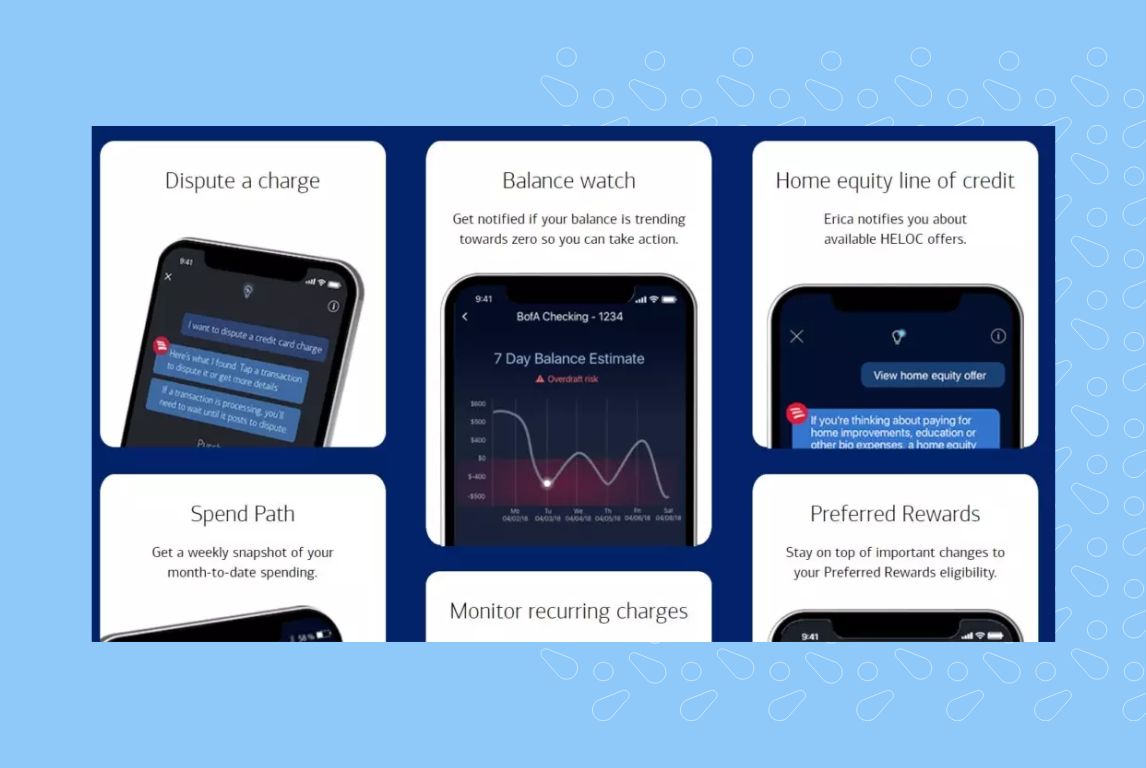 Image shows how Bank of America leverage AI to help customers 