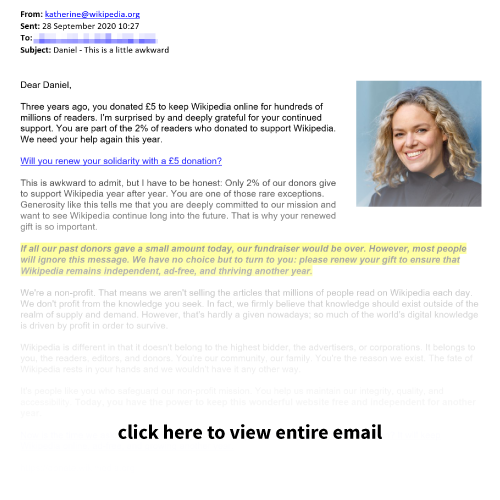Drip email marketing example Wikipedia