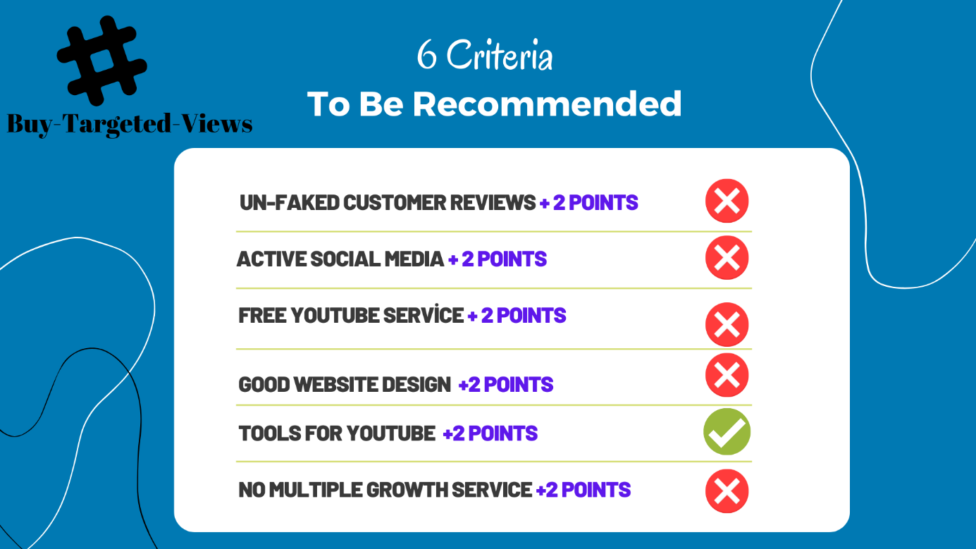 this is a 6 criteria to be recommended by an expert.