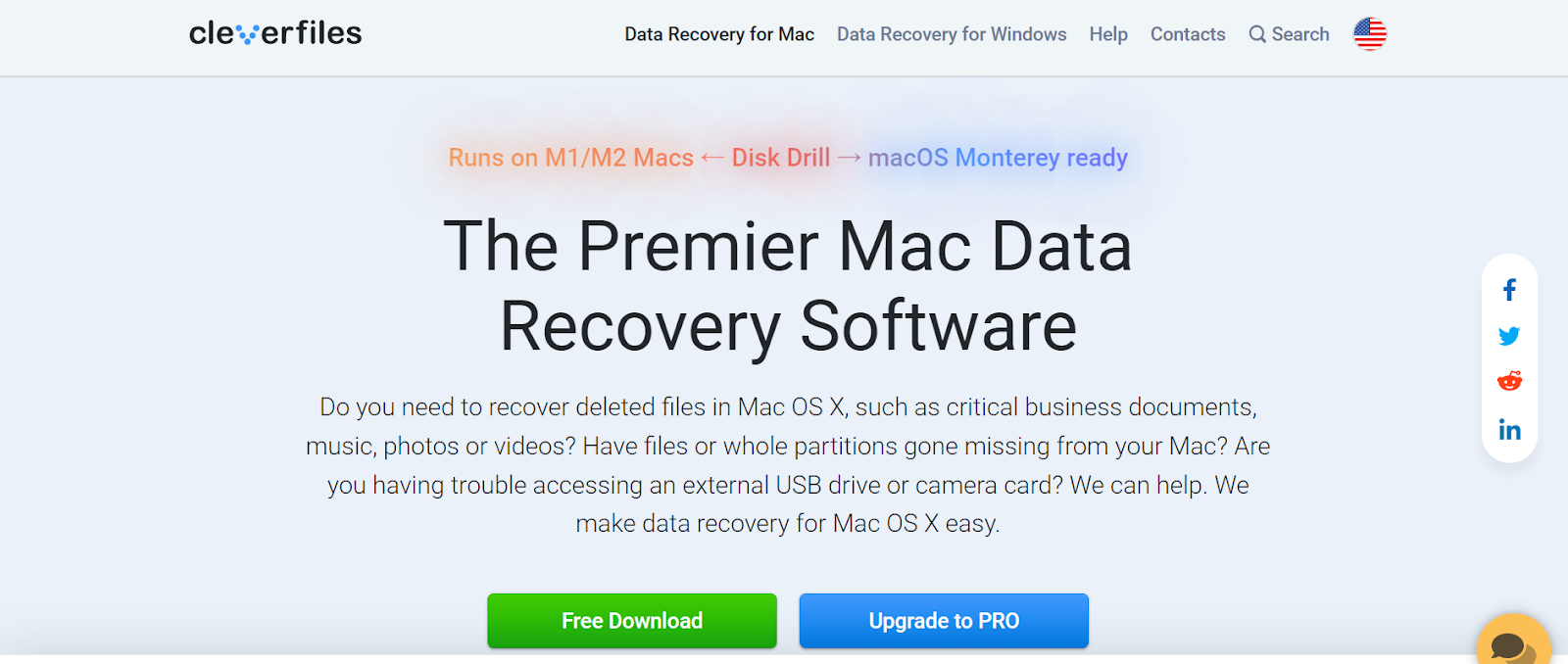 Disk Drill For Mac landing page 