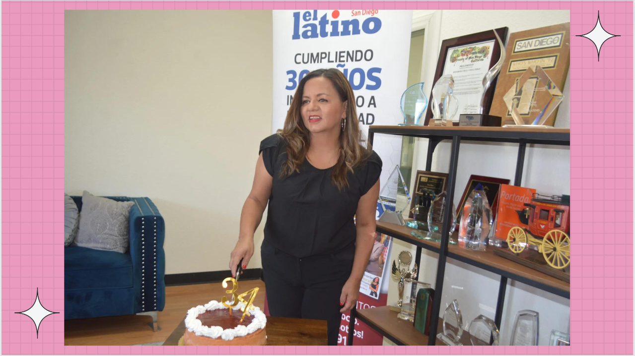 Fanny Miller celebrating the 34th year anniversary of El Latino