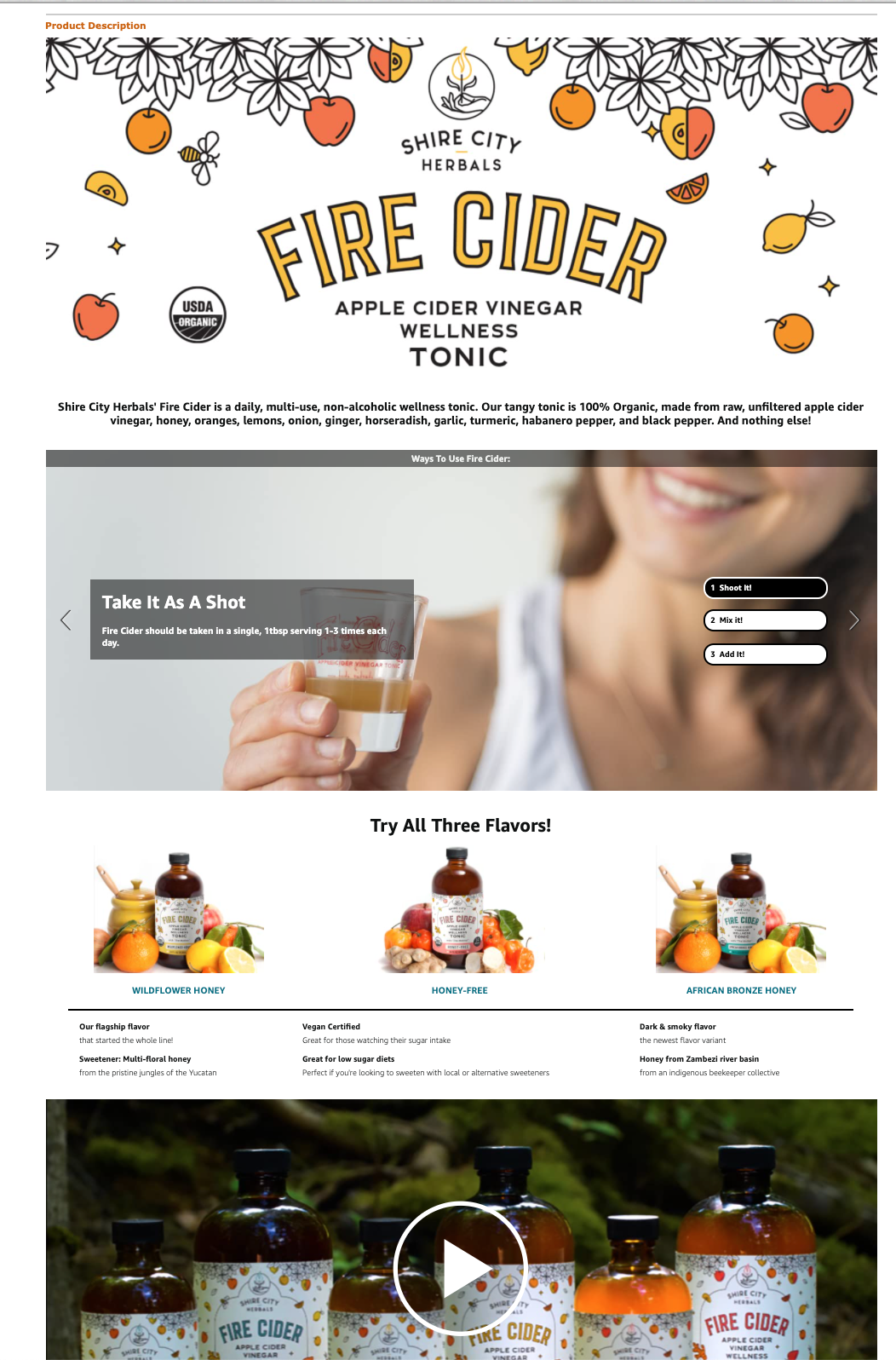 Fire Cider Amazon Enhanced Branded Content
