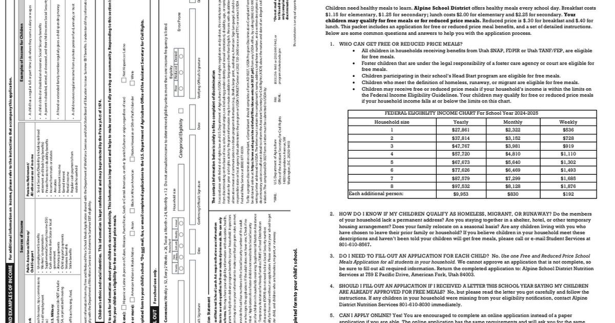 Free And Reduced Lunch English Application.pdf Google Drive