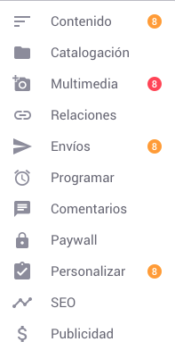 Campos de edición configurables
