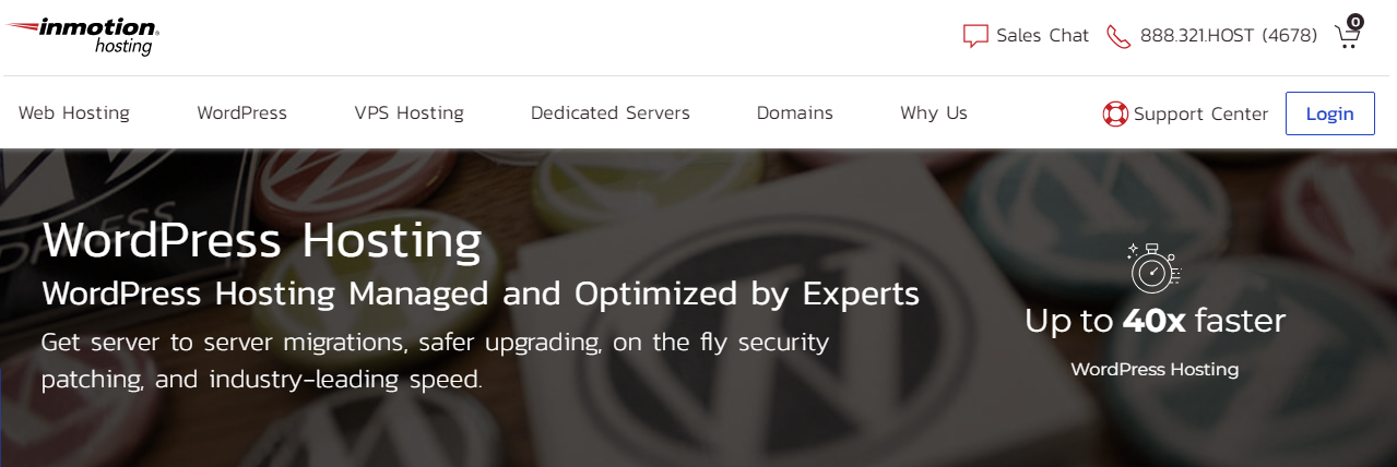 inmotion hosting managed wordpress hosting optimized