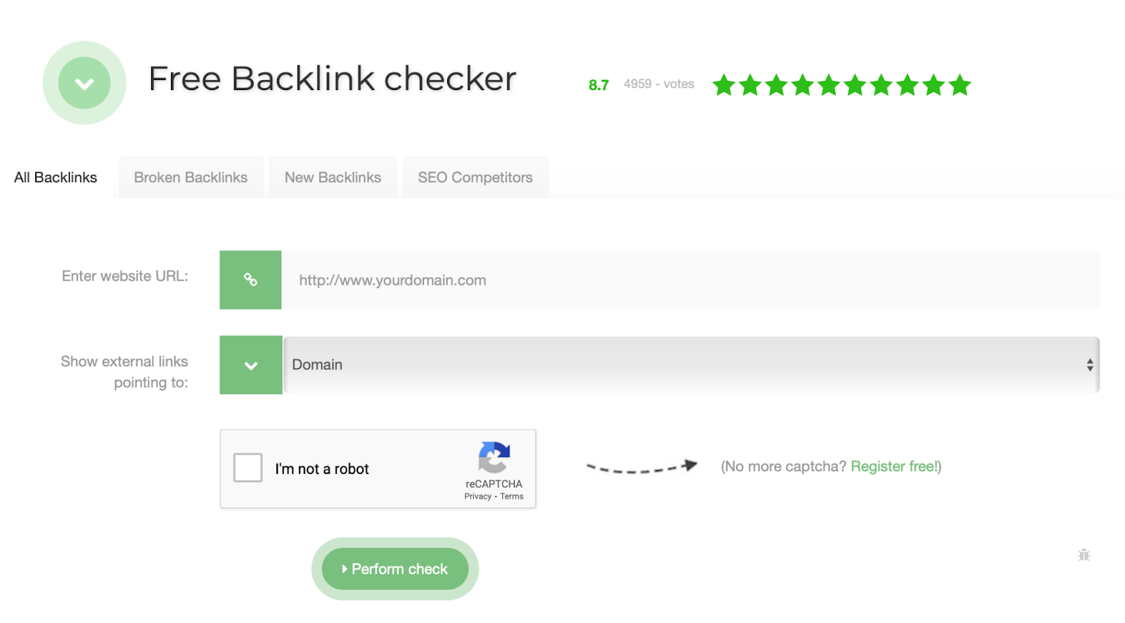 Backlink checker