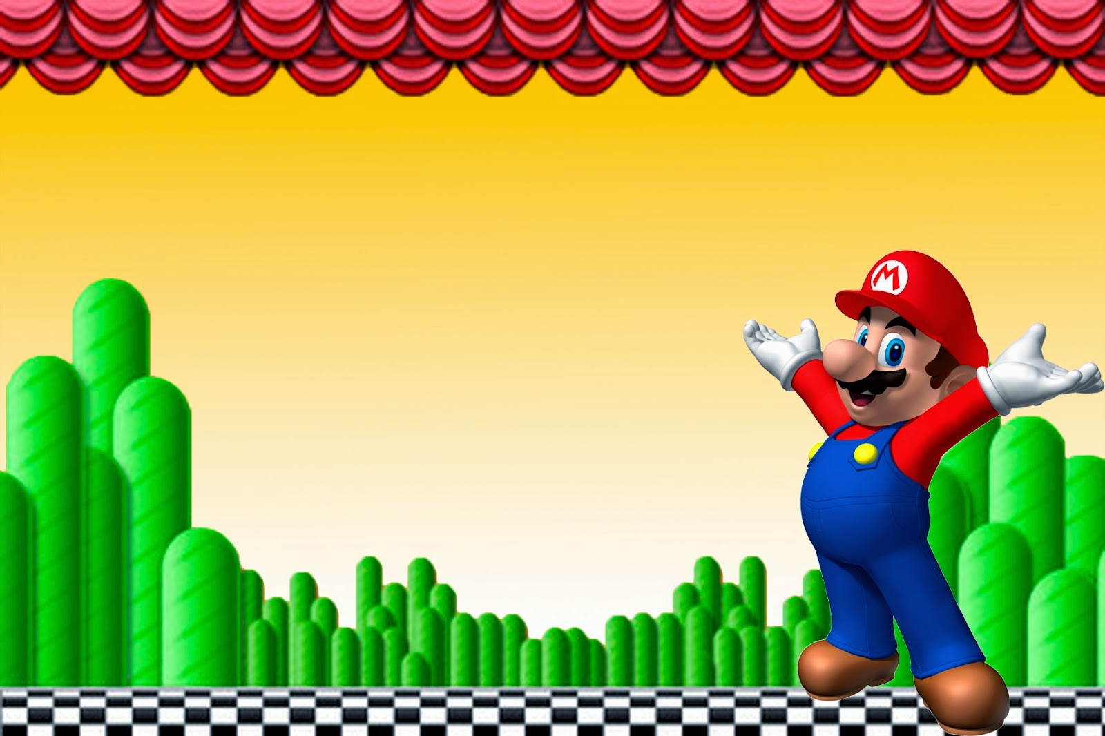 Super Mario free printable invitations