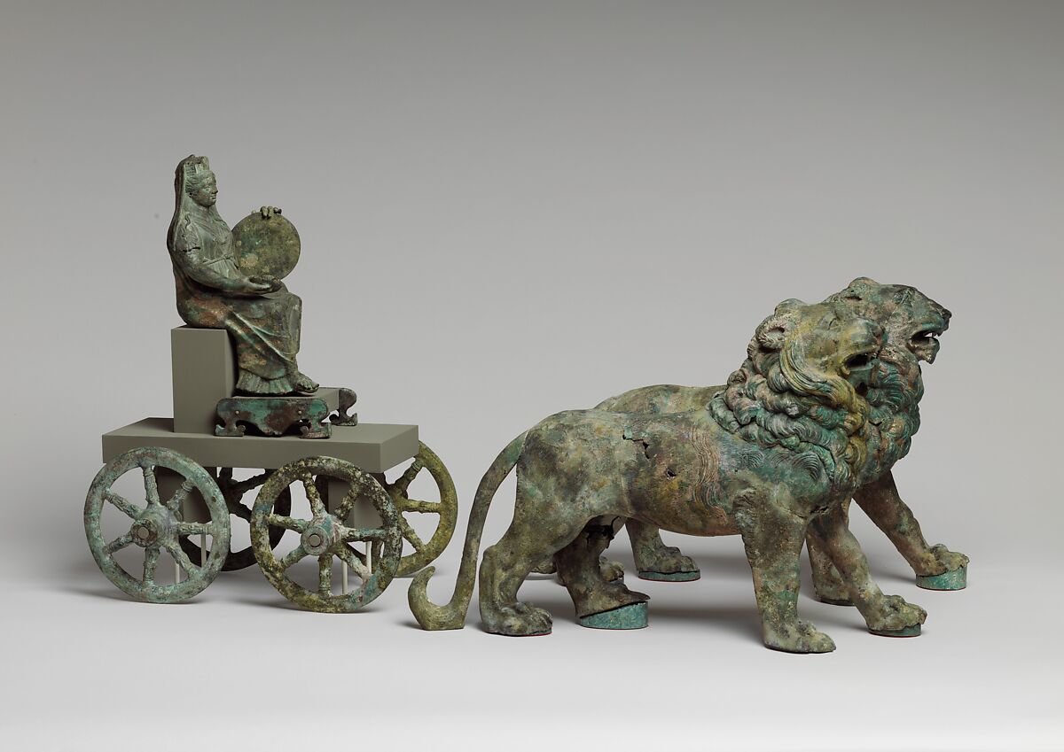 Cybele on a cart pulled by lions