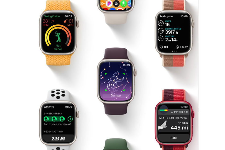 ứng dụng Apple Watch Series 7 GPS + Cellular 41mm viền thép dây thép